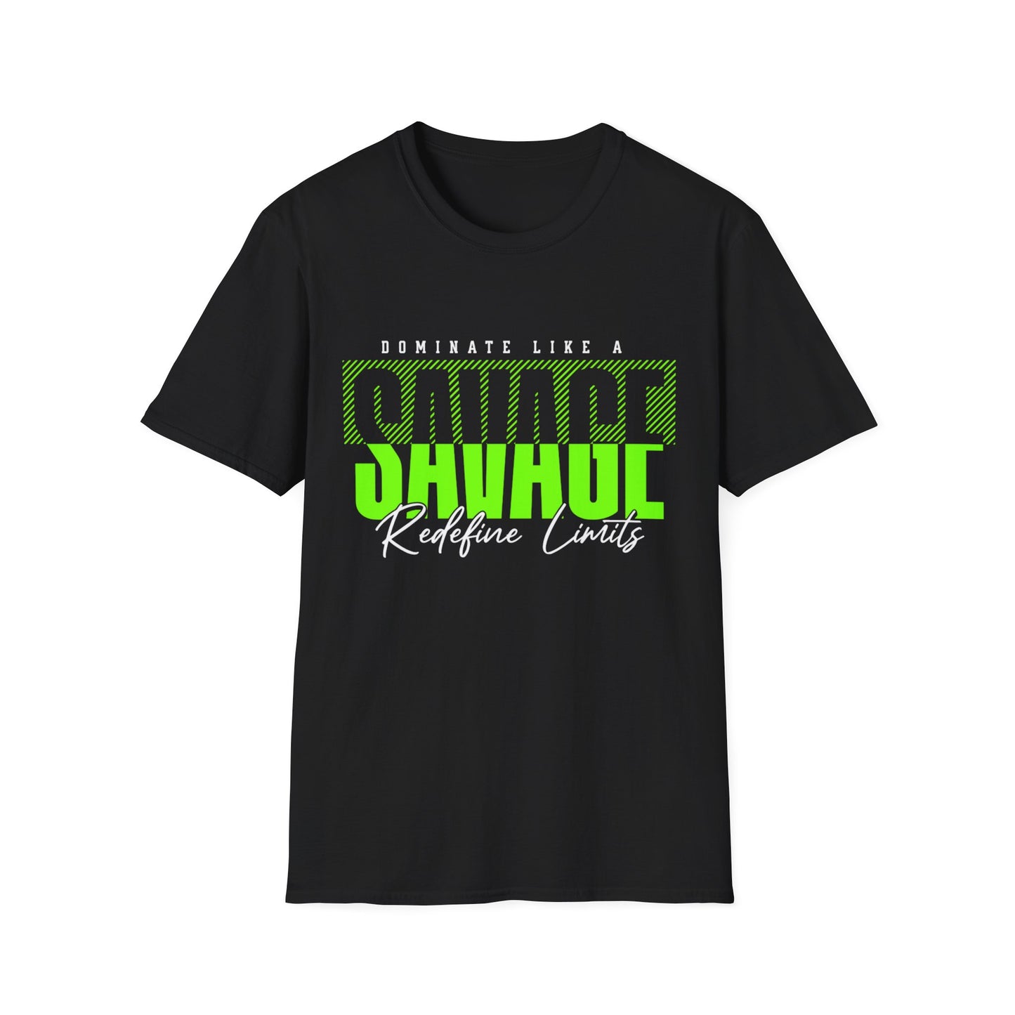 Savage Motivation Unisex Softstyle T-Shirt - Dominate Limits Fitness Tee