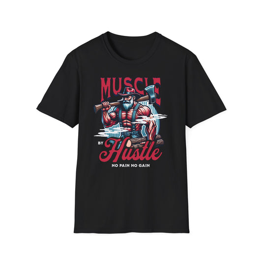 Hustle Muscle Unisex Softstyle T-Shirt - No Pain No Gain