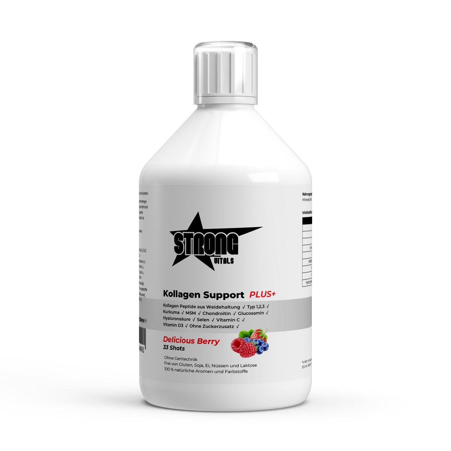 Kollagen Kurkuma Support + Shots - Wild Berry  - 500ml